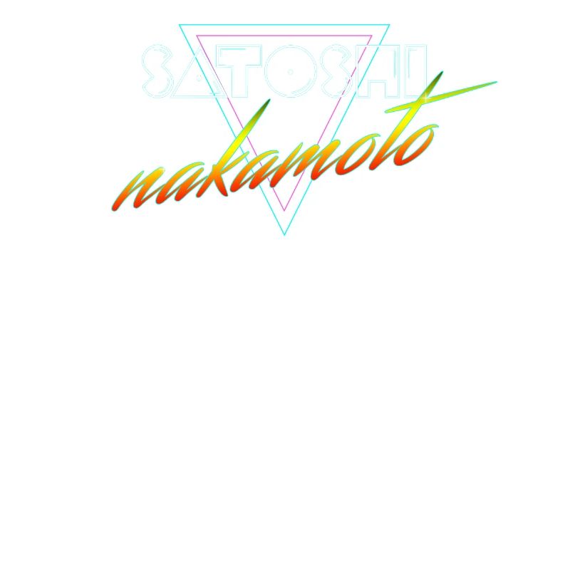 Satoshi Nakamoto Bitcoin Crypto Synthwave Gift