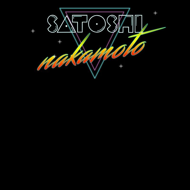 Satoshi Nakamoto Bitcoin Krypto Synthwave Geschenk