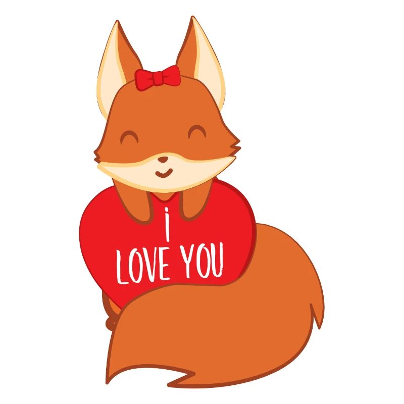 Fox - Cute Fox - Fox Lover - Je t'aime