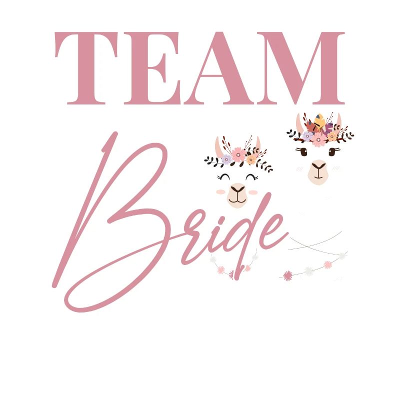 Team Bride Bride Squad Alpaca Lama JGA Wedding