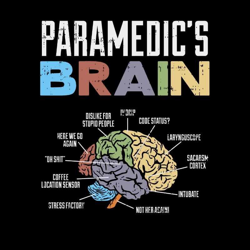 Funny Proverbs Paramedic EMS Brain Funny