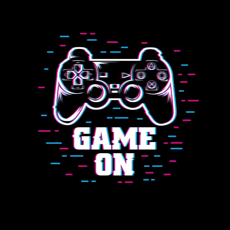 Game on mit Controller bunt