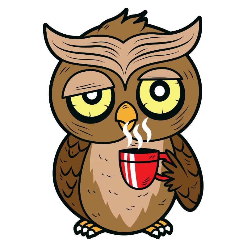 Owl Caffeine müde Kaffee Eule