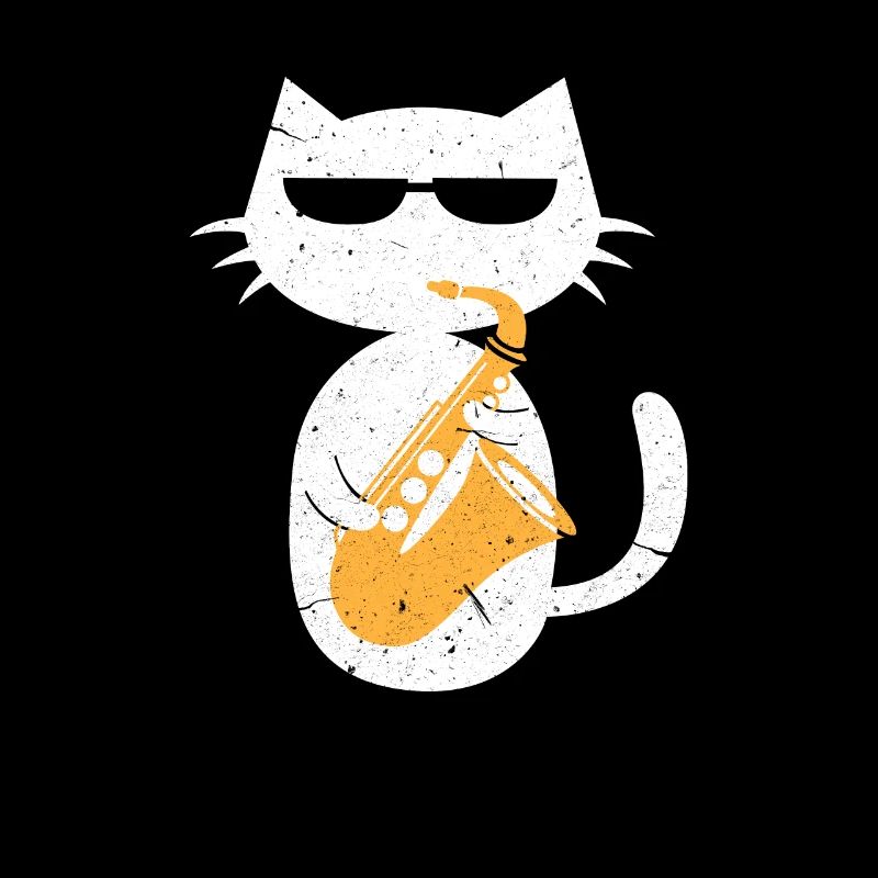 Chat saxophone