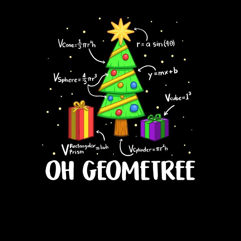 Oh Geometree Sapin de Noël Math Lover Enseignant