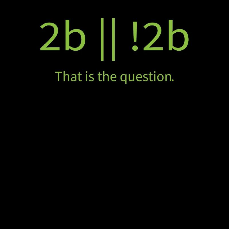 2b lustiger cooler Programmierer sein oder nicht sein