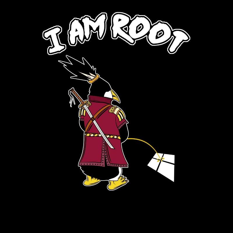 Linux Penguin I Am Root Geeks Nerd Computer Ninja