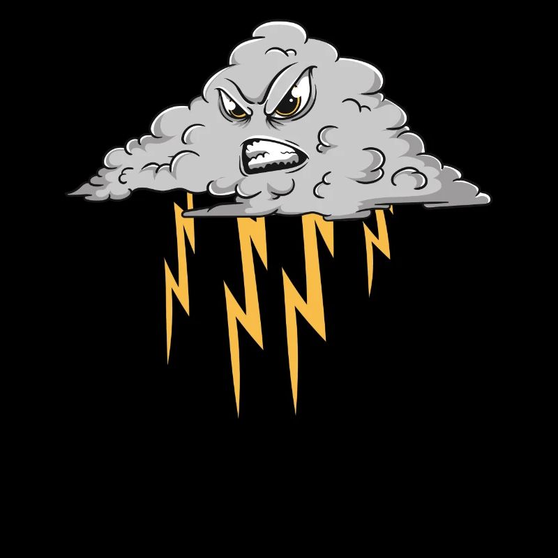 Angry Cloud Causing Lightning Thunderstorm Weather