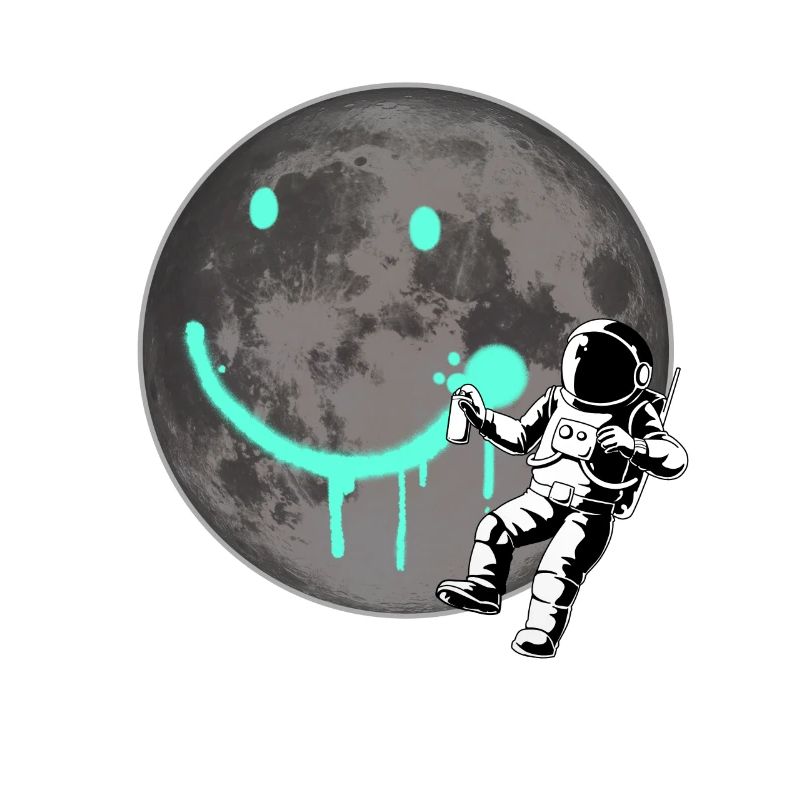 Astronaute Spray Pulvérisation de Lune Graffiti Space All