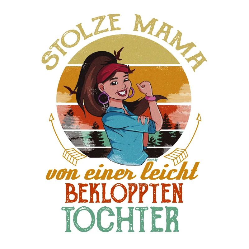 Stolze Mama Mutter Tochter Eltern