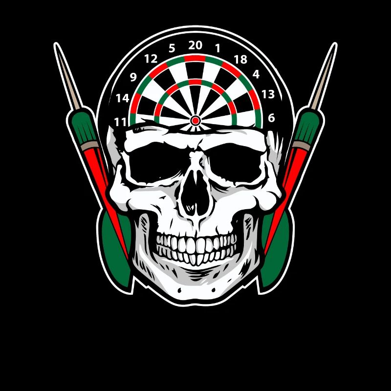 Darts with a skull