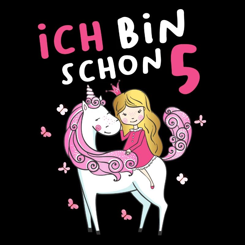 Kinder Mädchen Einhorn Fee 5. Geburtstag 5 Jahre