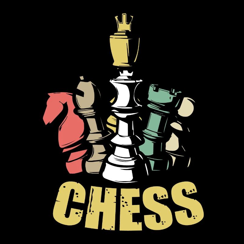 Chess King Chess Queen Chessmaster Chess Retro