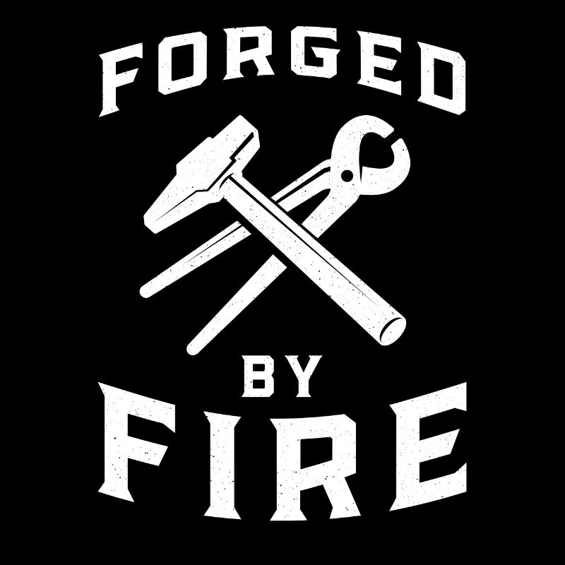 Forgé par le feu - forge - cadeau de forgeron