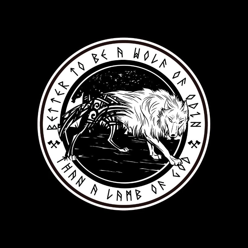 Odin Wolf Wikinger Germane Rune Walhalla Geschenk