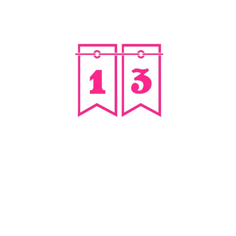 13 Numéro Rose