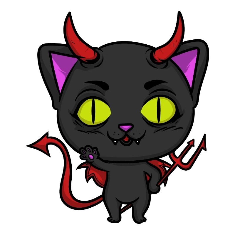 Devil cat kitten hell Satan
