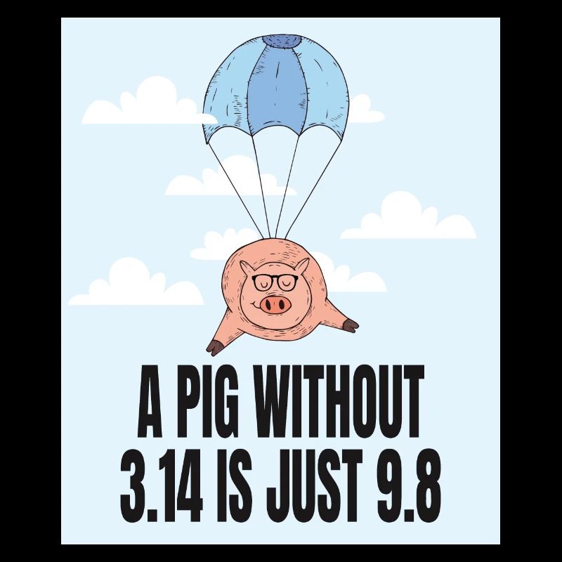 A Pig without 3.14 - Pi Geschenk Idee