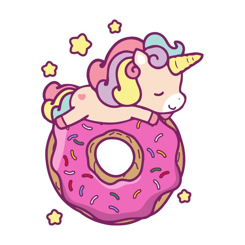 Nette Einhorn Donut Mädchen Kinder