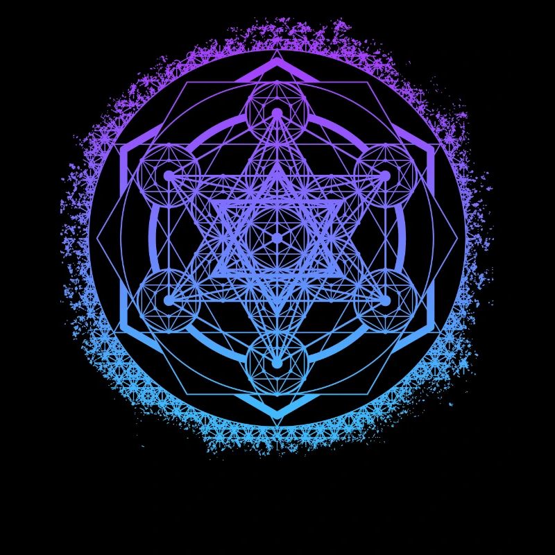 Metatron's Cube Gradient Sacred Geometry Symbol