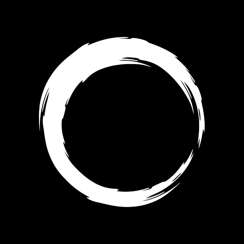 Circle line icon white