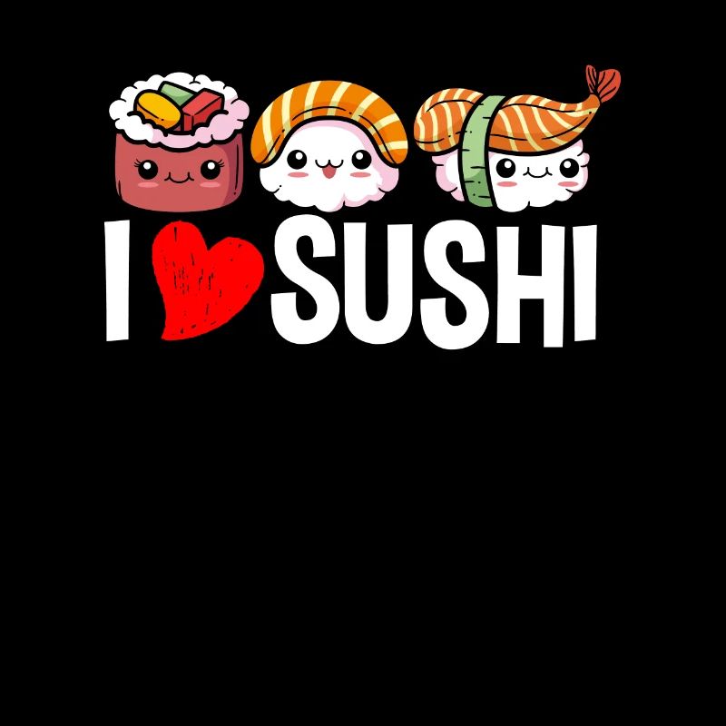 Coeur de sushi manger de la restauration rapide