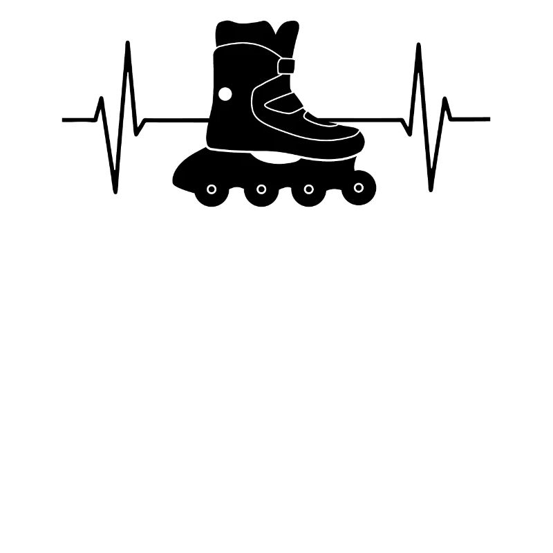 Inline skating gift rollerblading EKG line