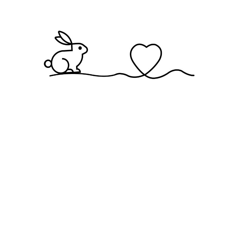 Easter dwarf ram rabbit heart gift