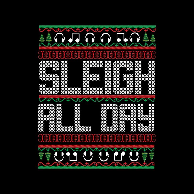 Pull laid Sleigh All Day Xmas