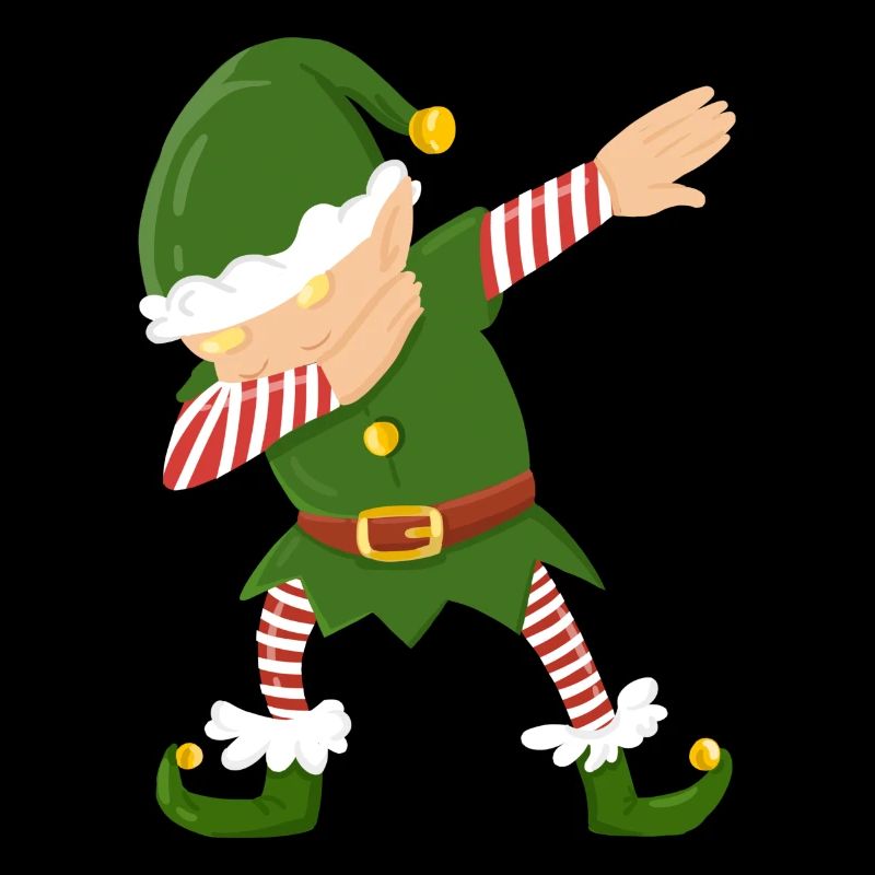 Elf dab dabbing Christmas funny trend gift