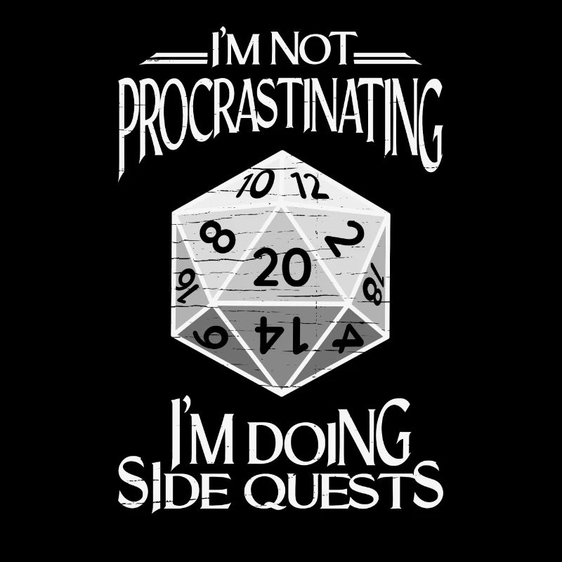 Im Doing Side Quest RPG Rollenspiel Würfel