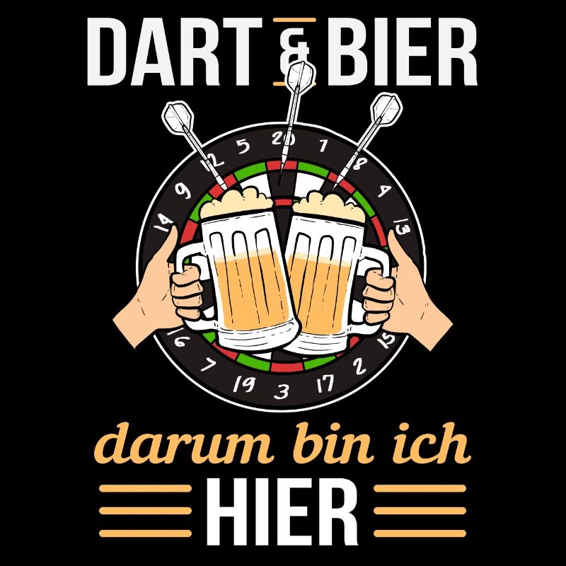 Dart Bier Darum Bin Ich Hier Dartscheibe Bierglas