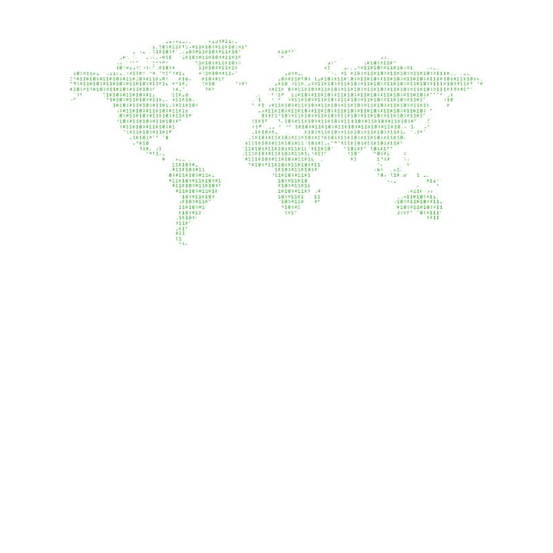 Binärcode Binär Weltkarte Welt Code