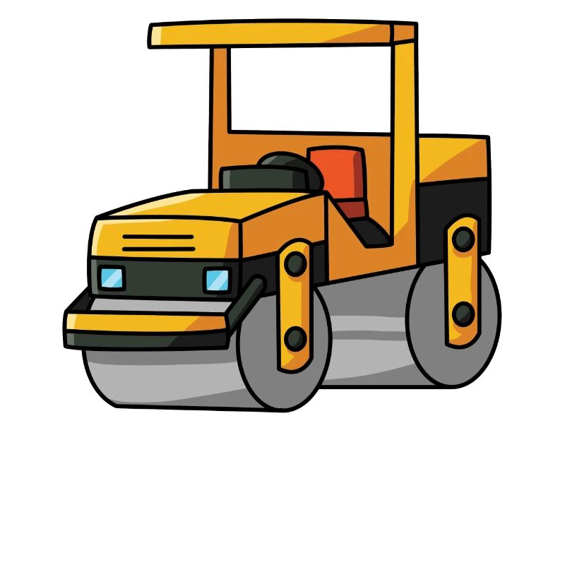 Roller construction site machine construction worker boy