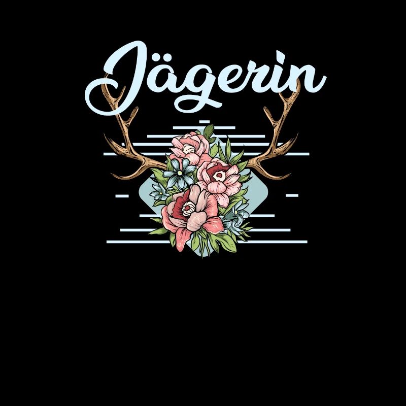 Jägerin Geweih Hirsch Rotwild Jäger Geschenk