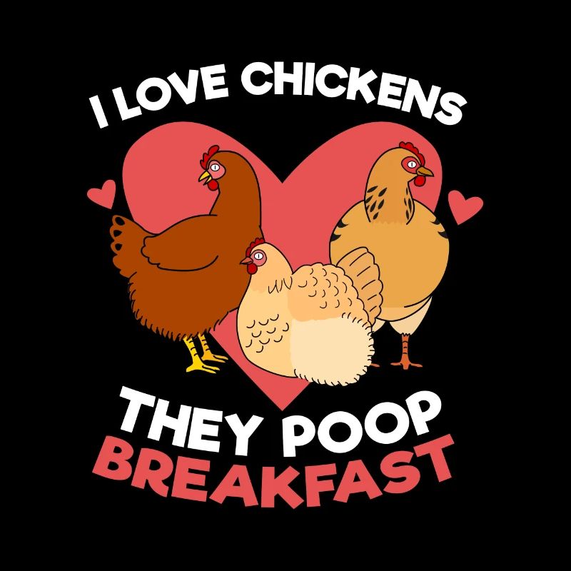 J'adore les poulets le petit déjeuner de merde
