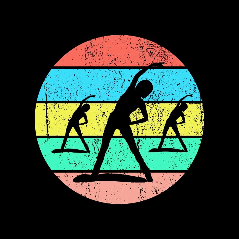 Conception de sport d'aérobic rétro