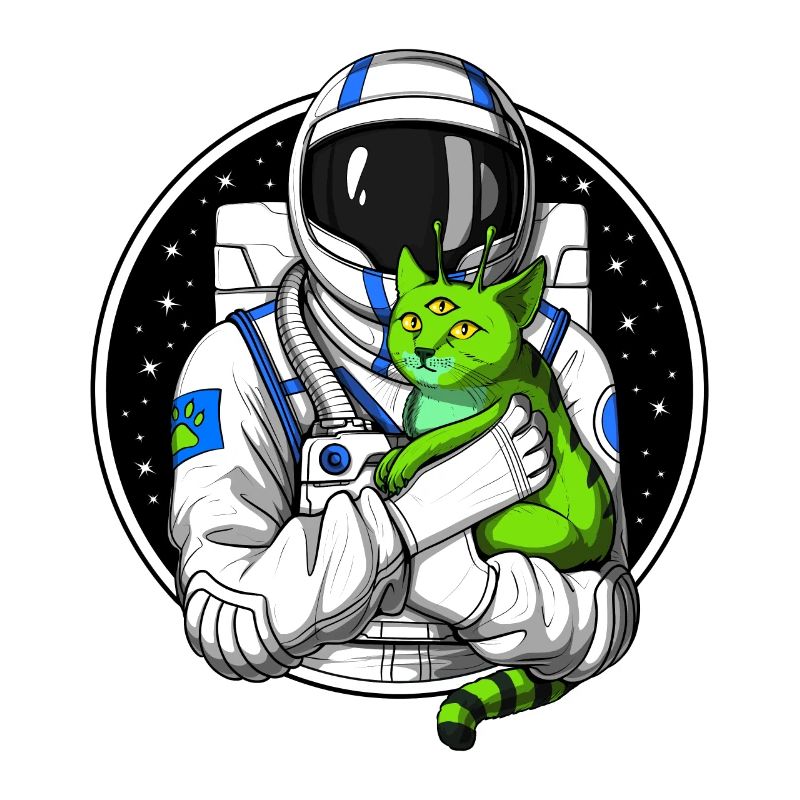 Chat étranger d’astronaute