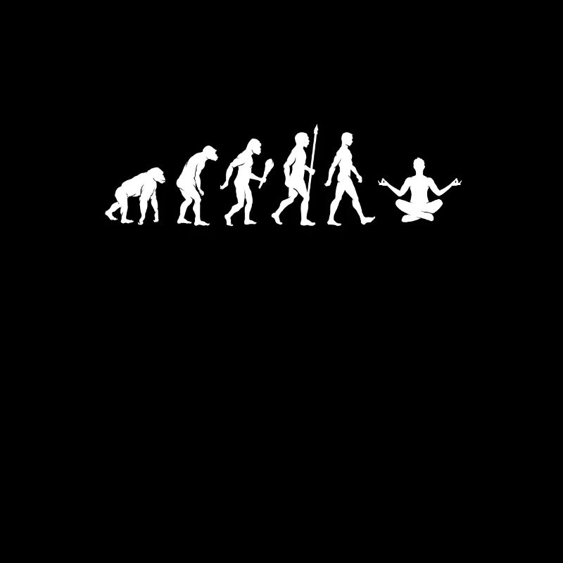 Lustige Meditation Evolution Yoga Geschenkidee