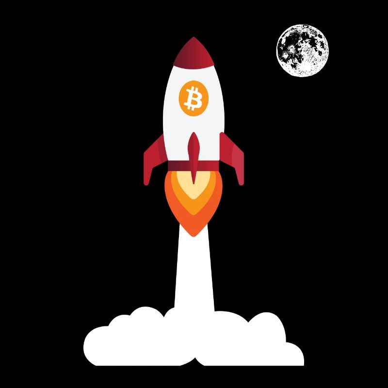 Bitcoin Rocket Moon - Cryptocurrency Bitcoins