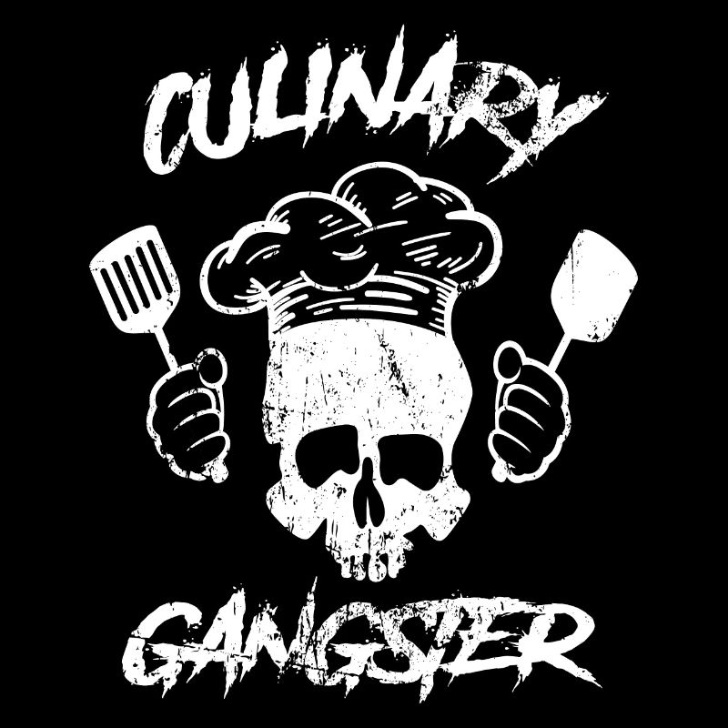 Culinary Gangster Skull - Chef BBQ Chef
