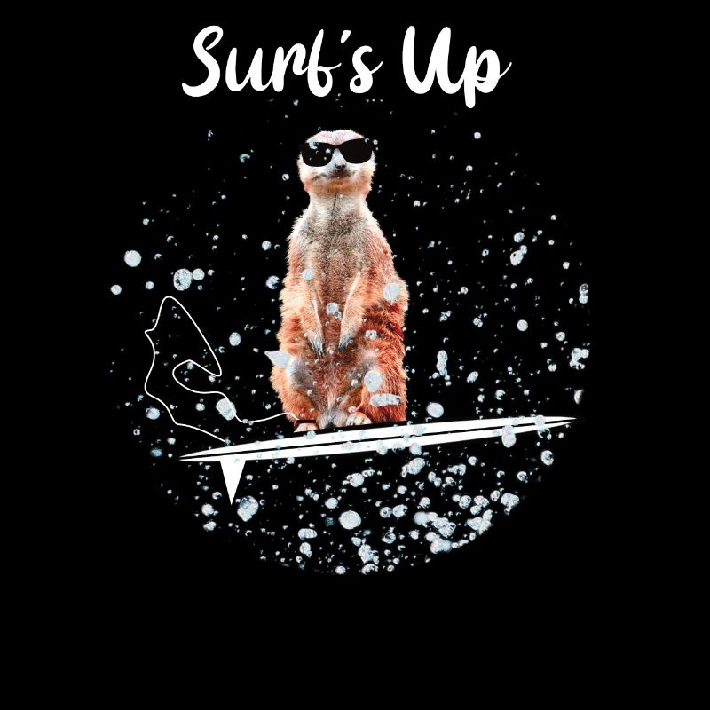 Suricate putzig mignon mignon cool surffer surfeur