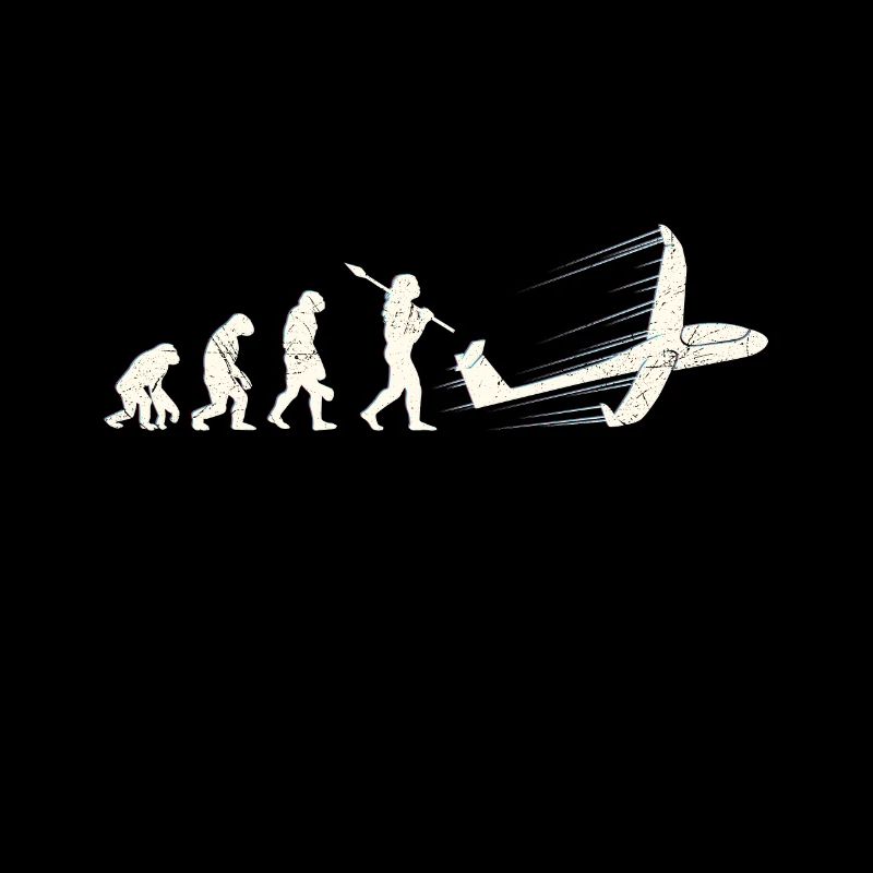 Segelflugzeug Pilot Evolution Affe Mensch