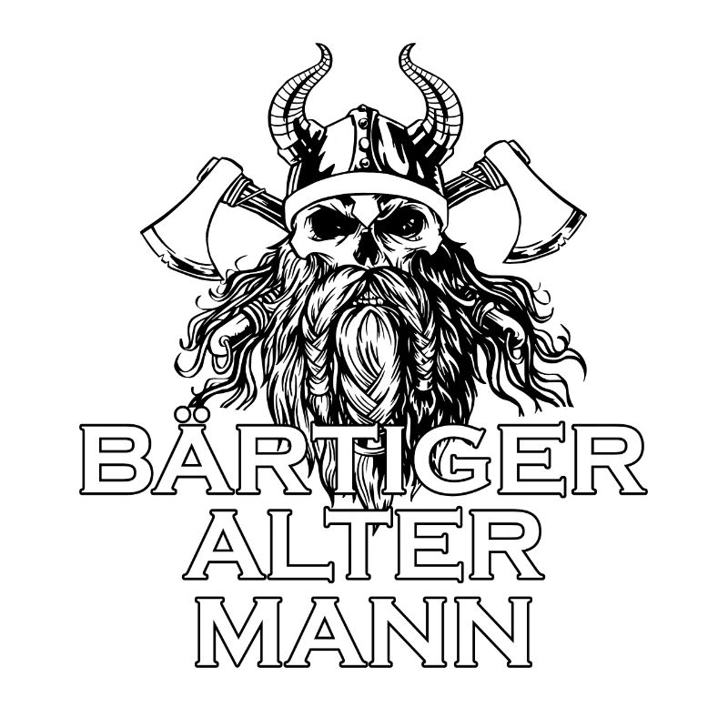 Wikinger Mann Bart Spruch Geschenkidee