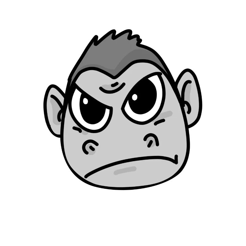 Gorilla angry