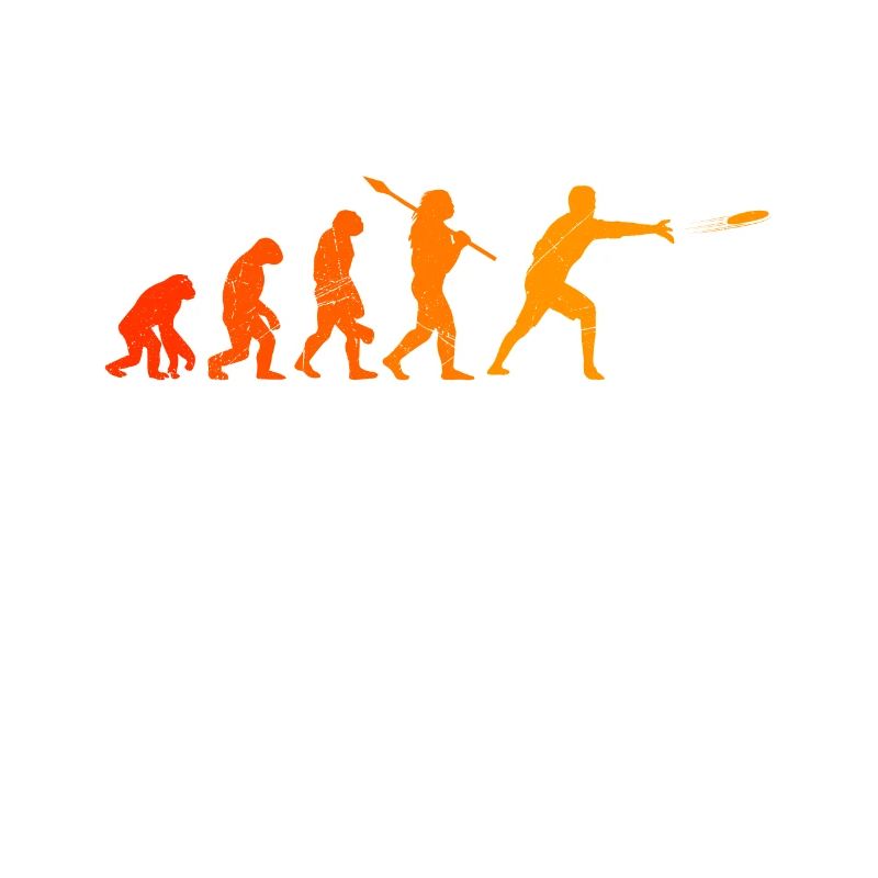 Ultimate Frisbee Evolution Disc Golf Affe Mensch