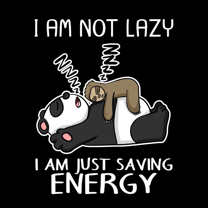 Funny sloth panda saying funny gift