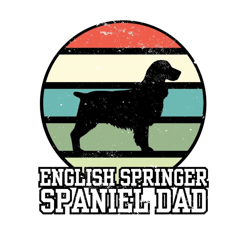 Deutsch Springer Spaniel Dad I Retro Spaniel Dad