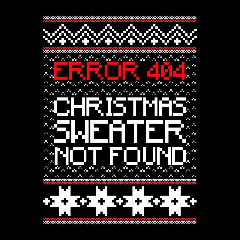 Error 404 Christmas Sweater Not Found Computer