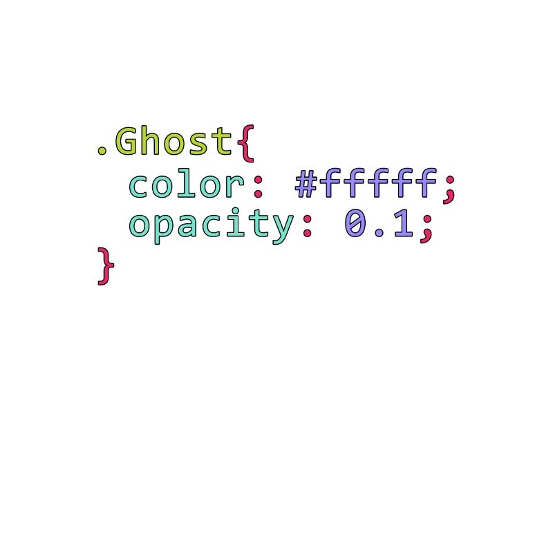Geist im CSS Format Code für ein Gheis für